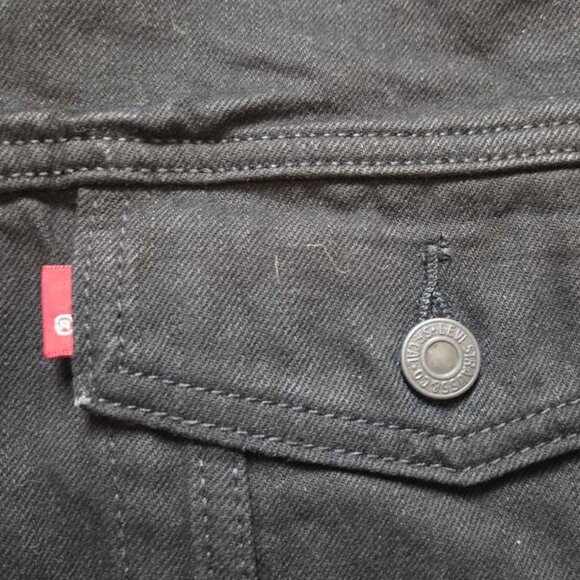 New 2X 3X Men's Levi's Trucker jean jacket in Berkman black denim - Picture 3 of 9